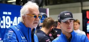 Briatore junto a Colapinto en los boxes de Madrid. Foto: Agencia NA (Alpine F1 Team).