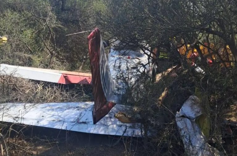 Tras el impacto, la avioneta quedó prácticamente destruida. (Foto: gentileza eldoce).