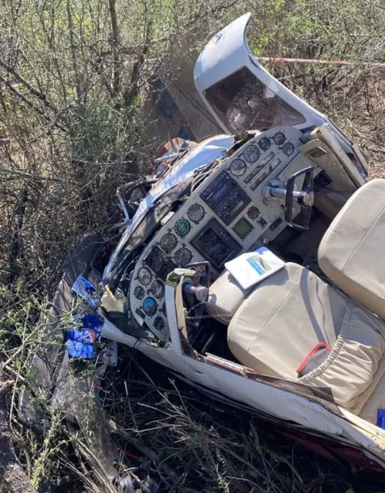 Así quedó destruida la cabina luego del accidente. (Foto: gentileza La Voz del Interior).